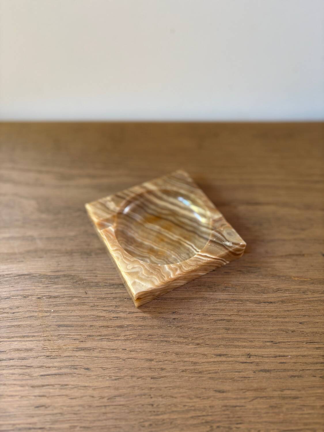 vintage quartz stone ashtray