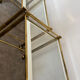 Trio of coffee tables "Nido" brass and glass Italy 70s