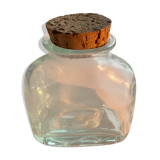 bubbled glass jar with vintage cork