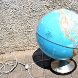 Vintage cast iron plastic globe lamp HERCULES by Stauffacher Italy