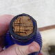 HARDEN fireplace fire extinguishing grenade in fluted blue glass, marked "Star". Rare decoration