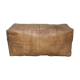 Pouf tabouret rectangulaire en cuir