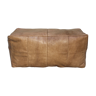 rectangular leather stool
