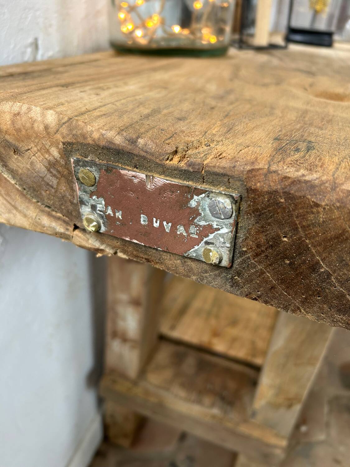 Small old wooden workbench