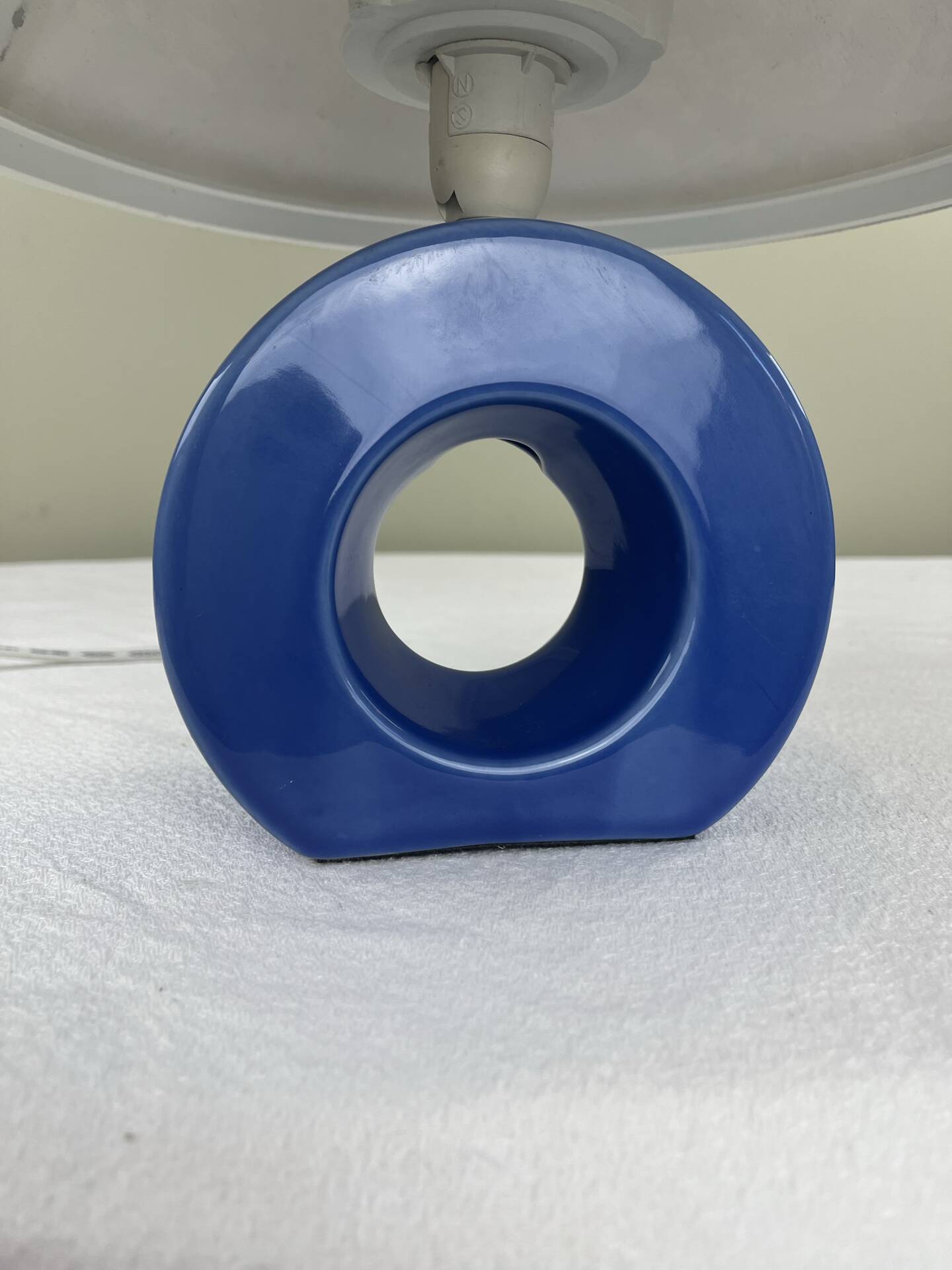 Blue ceramic lamp