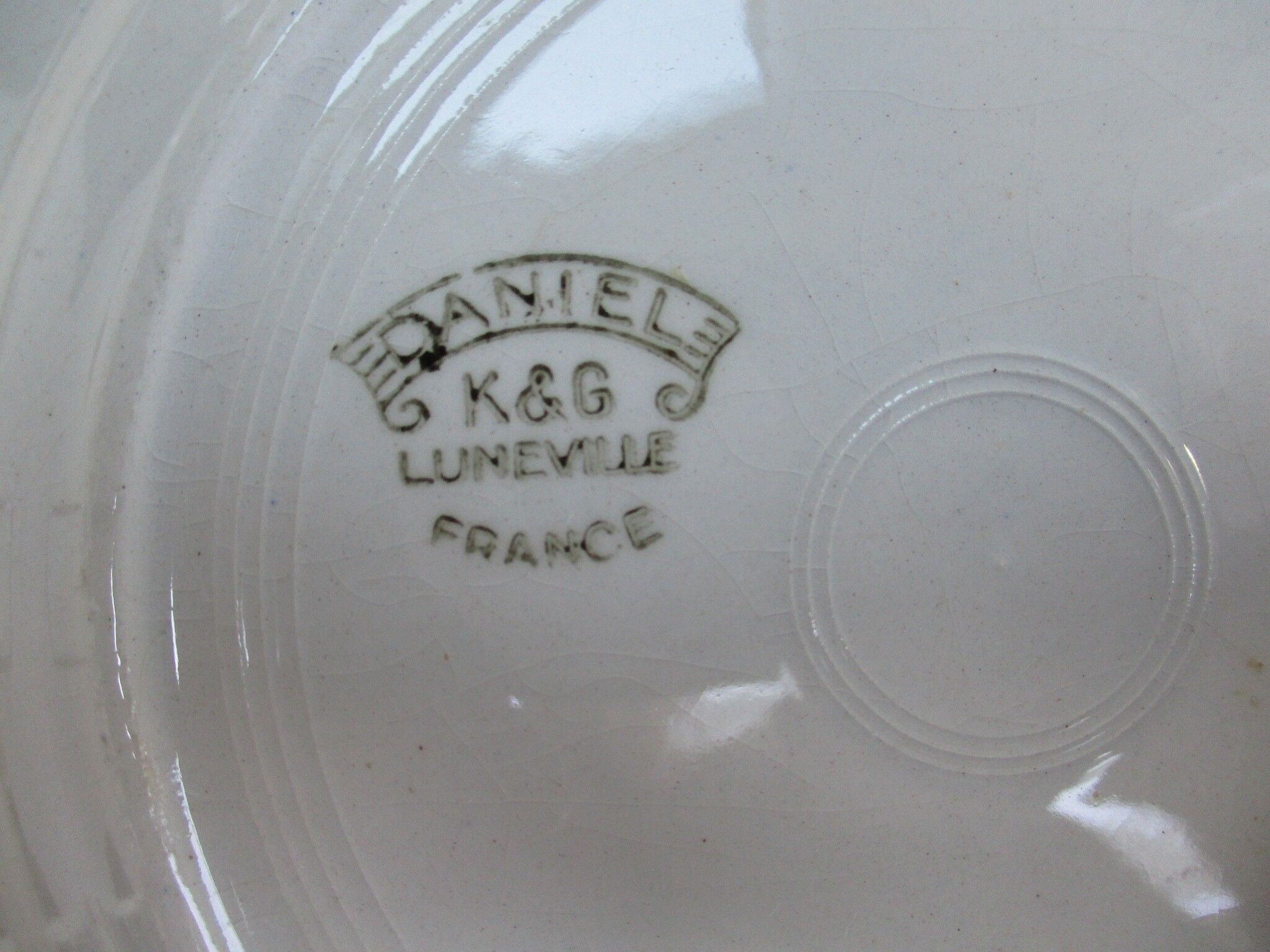 7 dessert plates in earthenware K G de Lunéville Model Danièle