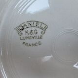 7 dessert plates in earthenware K G de Lunéville Model Danièle