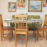 6 vintage Axel Larson chairs from mobel-shop suede