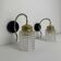 PAIR OF VINTAGE TEXTURED GLASS WALL LIGHTS