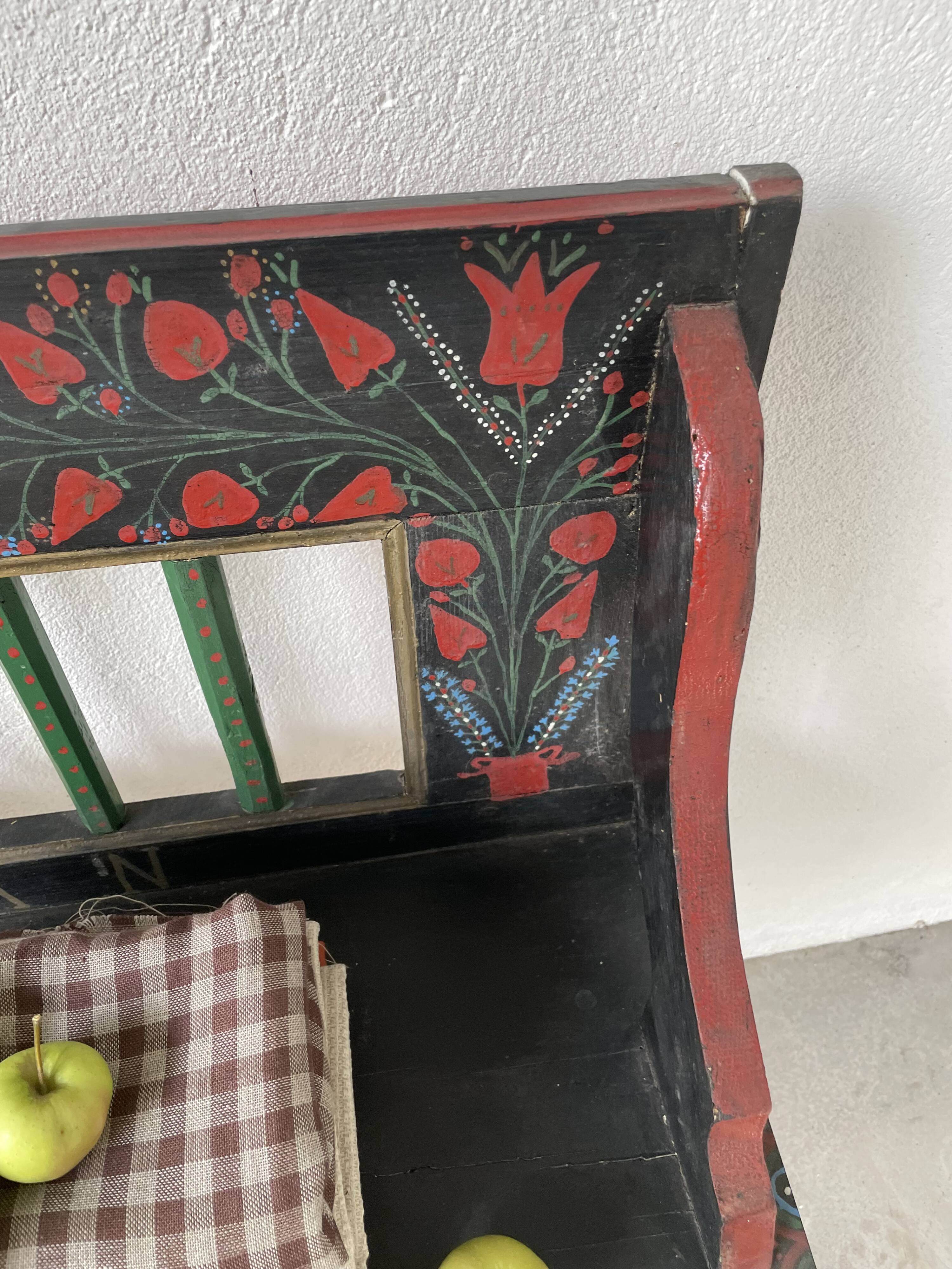 Moldavian bench 1968 polychrome