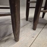 Pair of rustic country mountain straw chairs, old 1950s