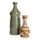 Duo VASES Ceramic sandstone Vintage craft