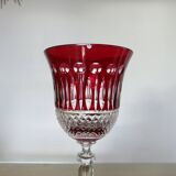 Set of 4 colored crystal wine glasses