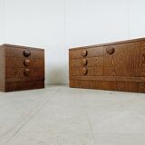 Set of brutalist cabinets, 1970s