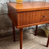 Vintage bedside table with clean lines