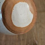 Carafe or jug in stoneware with hand-painted floral motifs