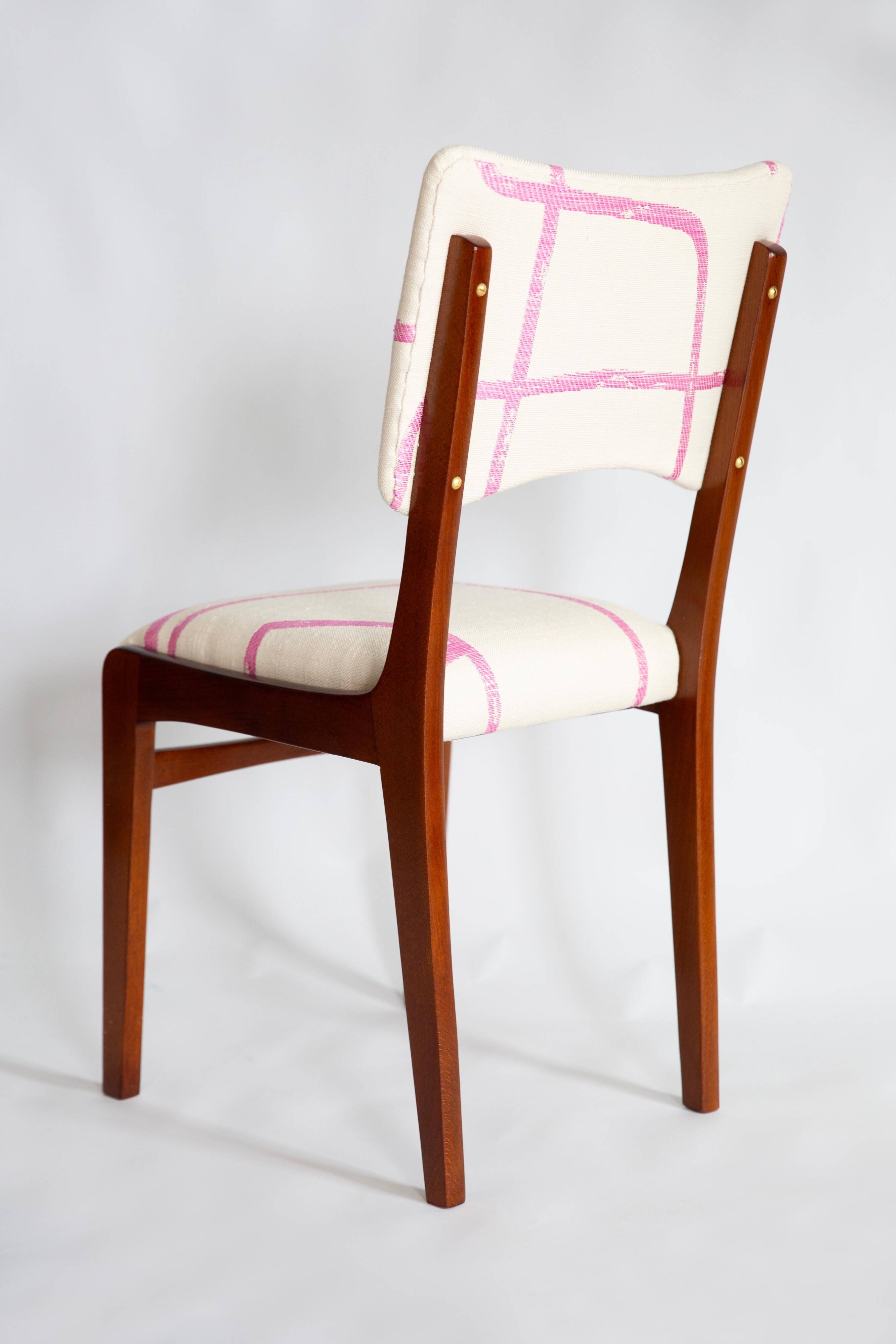 Mid-century chair, Kafkaesque Walk Jacquard, Rajmund Halas, Poland, 1960s