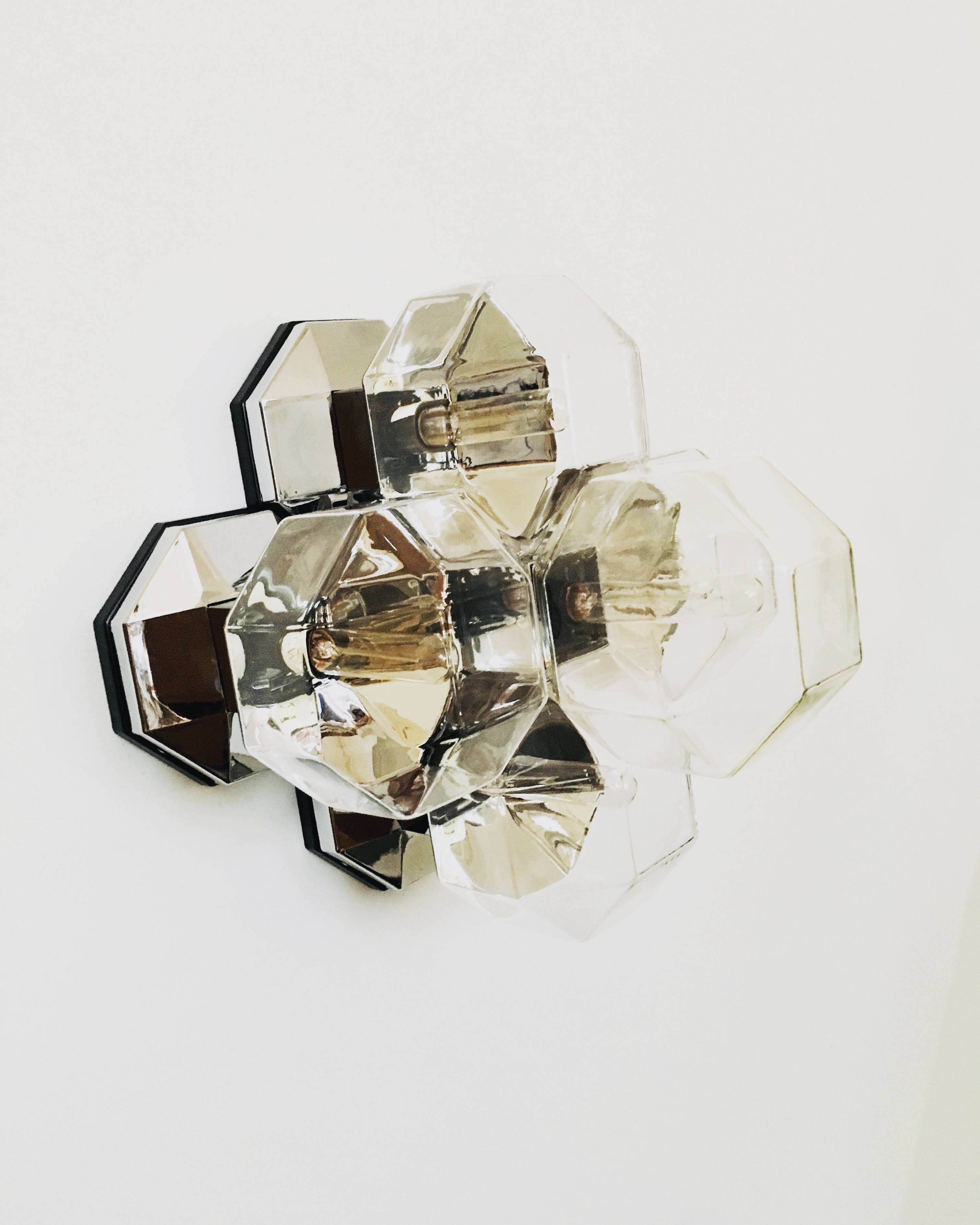 1 of 2 1970s Modular Flush Lamps by Motoko Ishii for Staff