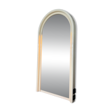 Vintage 1970s Illuminated Mirror with Built-In Socket