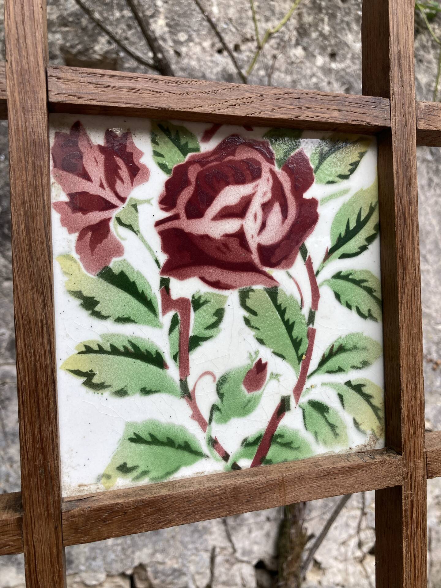 Old wooden entrance coat rack