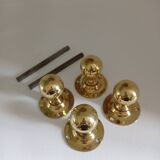Round brass door handles