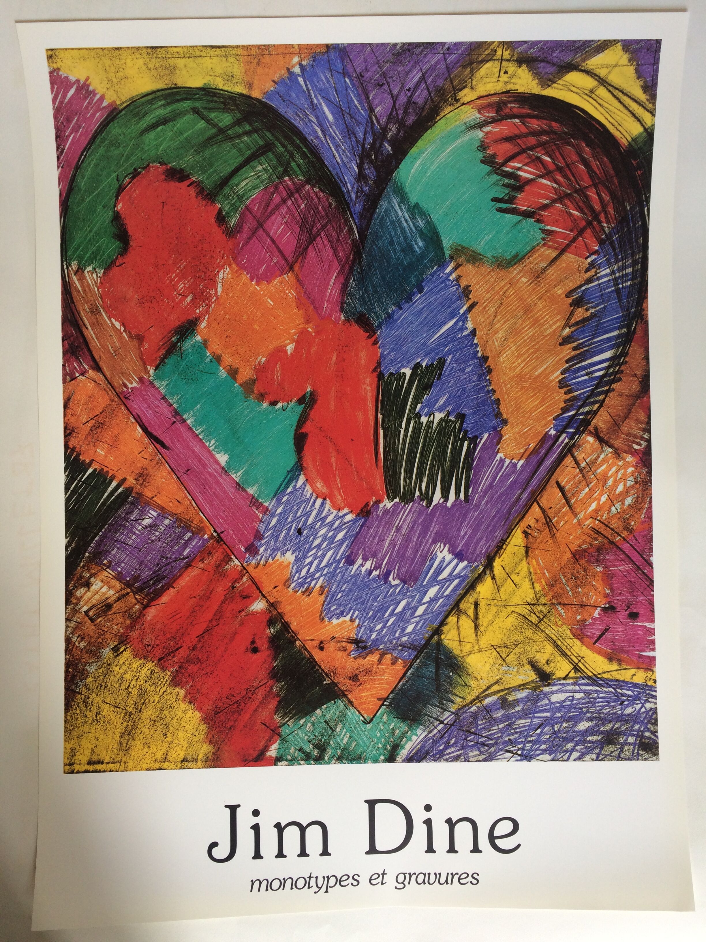 jim dine, monotypes and engravings, galerie maeght, 1983, exhibition poster