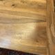 office table in blond walnut, turned legs, beautiful patina, excellent condition.