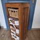 Chest of drawers / Wooden storage column with 4 wicker baskets very