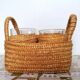 Panier et porte verres paille tressée