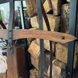 Ancienne luge américaine en bois vintage