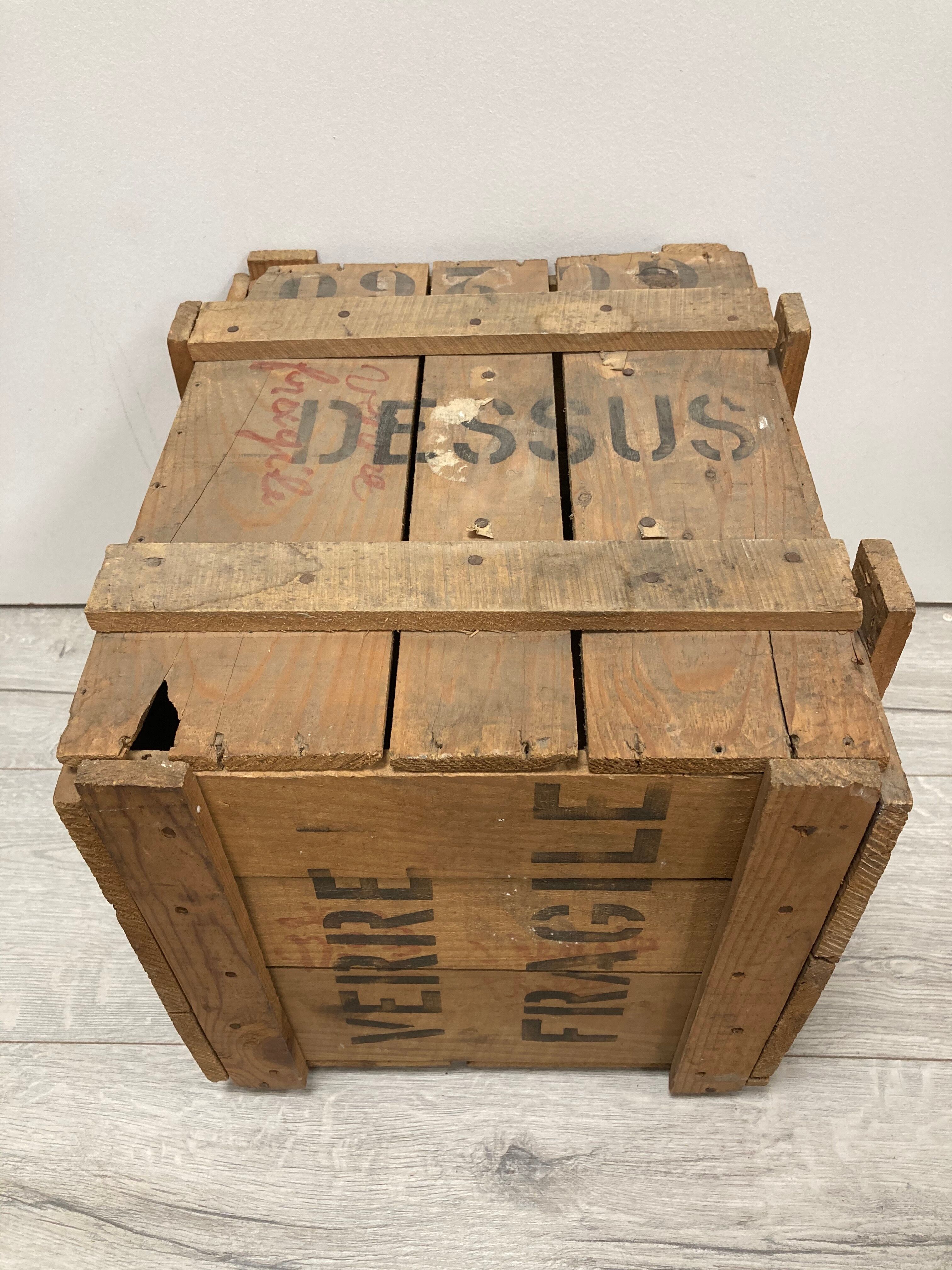 Vintage wooden suitcase