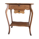 Table d'appoint avec rangement en chêne