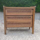Commode chêne et rotin vintage