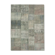 Handwoven turkish contemporary 176 cm x 242 cm grey patchwork carpet