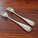 Christofle - Set of 2 Marot Bérain model dessert forks in silver-plated metal