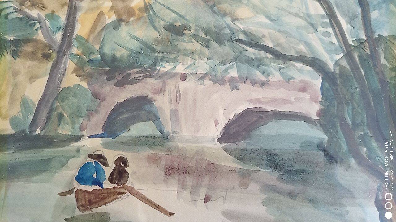 Jacques laplace (1890-1955) watercolor - 21 x 29 cm - signed and dated 1921