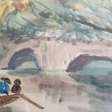 Jacques laplace (1890-1955) watercolor - 21 x 29 cm - signed and dated 1921