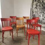 Set of 6 vintage bistro chairs