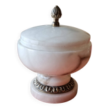 Vintage alabaster and copper candy box