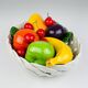 Vintage Italian ceramic fruit basket from the mid-20th century, 1980s.