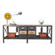Industrial sideboard from metal and wood factory 1950