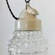 Vintage White Porcelain Pendant Light, 1970s