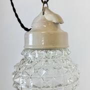Vintage White Porcelain Pendant Light, 1970s