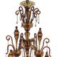 Handcrafted Modern Brown Ca’ Rezzonico Chandelier With Curled Murano Glass