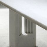 Carlo Scarpa Delfi dining table in white marble