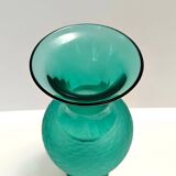 Teal Polished Hand-Blown Murano Glass Vase by Vetrarti, Italy