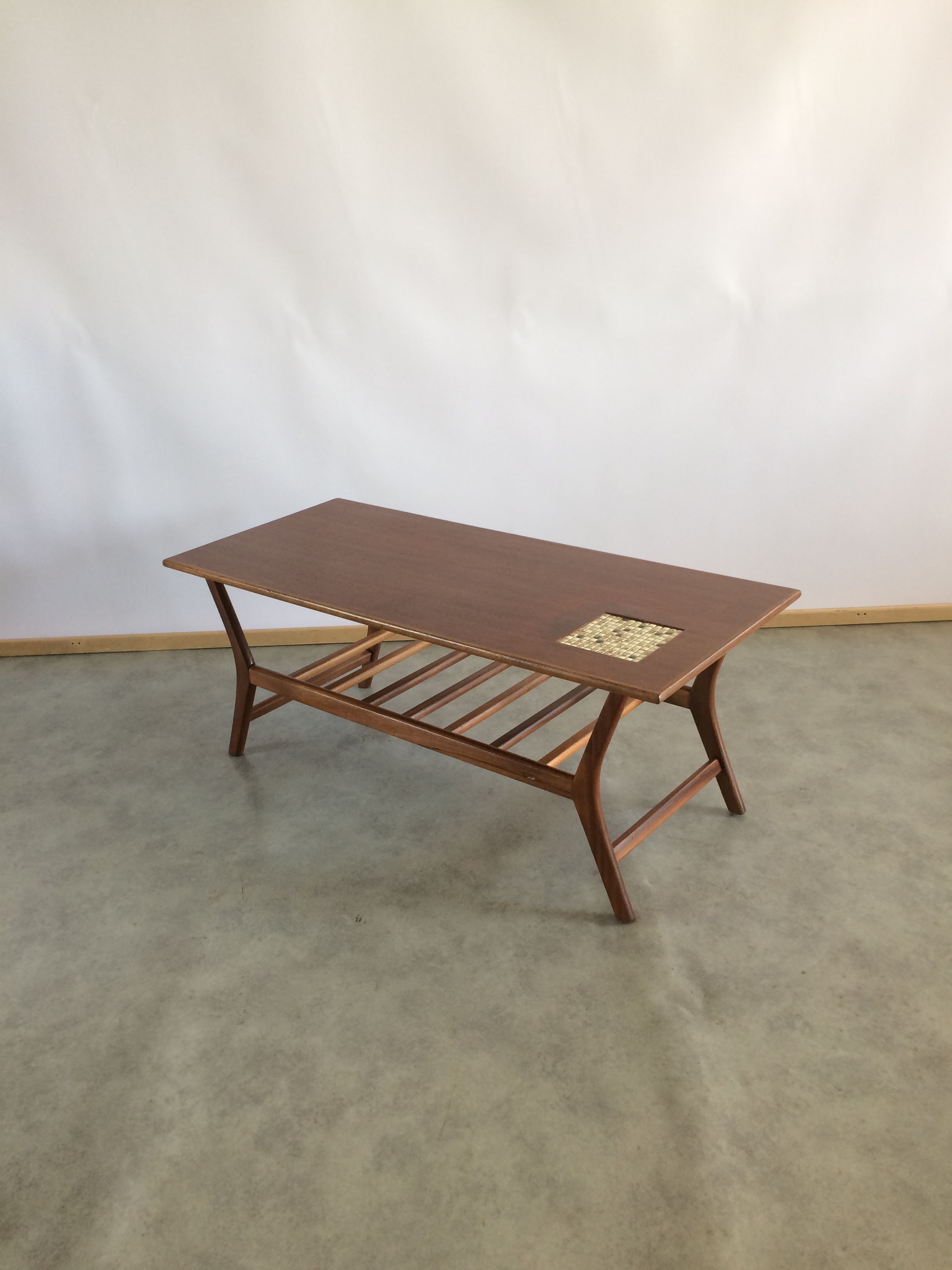 Louis van Teeffelen vintage teak coffee table for Wébé 1960s