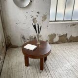 Circular brutalist table from the 1950s