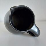 Vintage satin black tripod vase