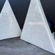 Ceramic bookends, Memphis design, 1980s.